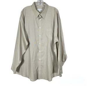Joseph & Feiss Mens Non-Iron Dress Shirt Sz 18 1/2 34/35 Long Sleeve Button-Up.